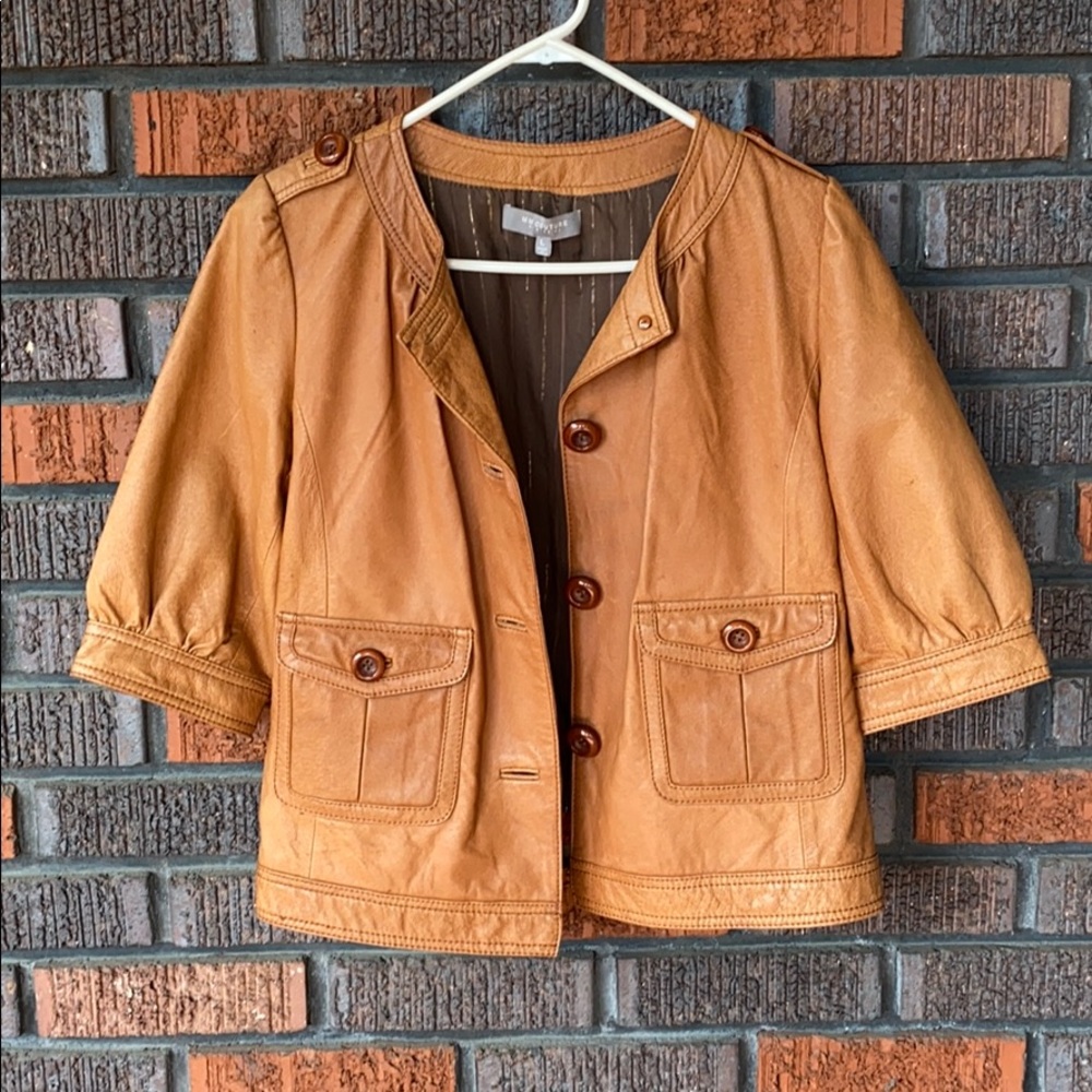 Stylish Miss Me  3/4 sleeve Leather jacket